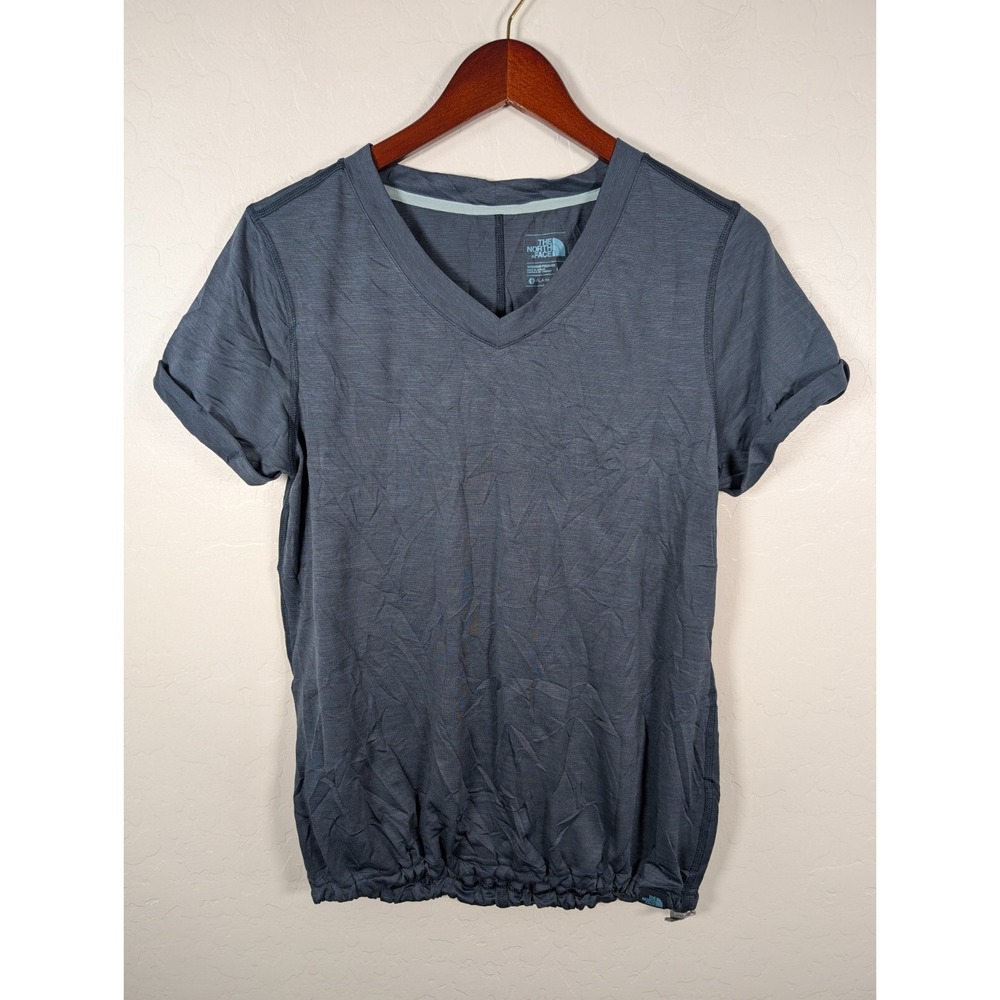 The North Face Top Women's Size Large Green FlashDry Short Sleeve Athletic Top - Picture 1 of 11